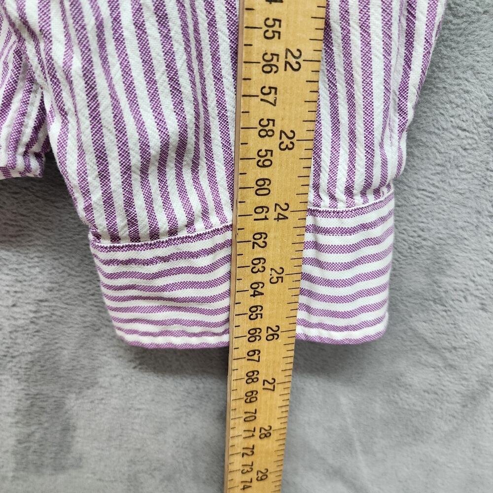 Ralph Lauren Classic Fit Shirt Men’s XXL Plum White Stripe Button Down Career - Picture 11 of 13